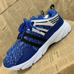 新品★メンズ★26.0cm★軽量 厚底 霜降り柄 スポーツスニーカー 青2195