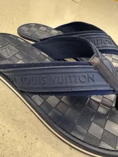 LOUIS VUITTON ダミエ ビーチサンダル ネイビー - メルカリ