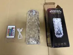USB充電式クリスタルLEDテーブルランプ タッチコントロール