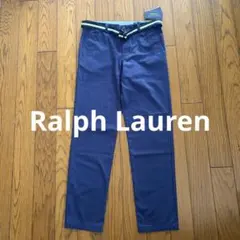 【新品】Ralph Lauren定番チノパン S〜M 紺　ベルト付き