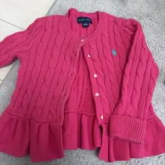 ラルフローレン ニットカーディガン ピンク 女の子