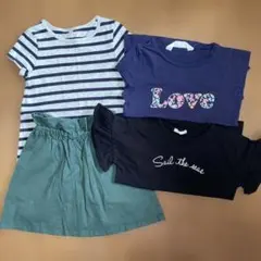 無印 GU UNIQLO H&M 女の子コーデ４点セット 110