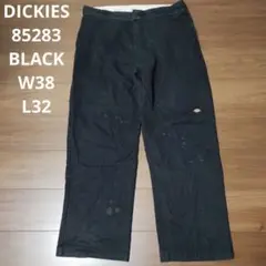 古着 DICKIES 85283 ダブルニーワークパンツ ブラック W38