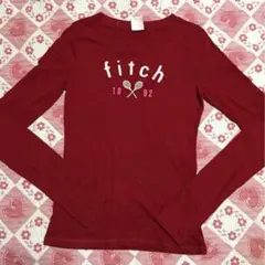 難あり未使用 アバクロ 赤 ロンT 長袖Tシャツ