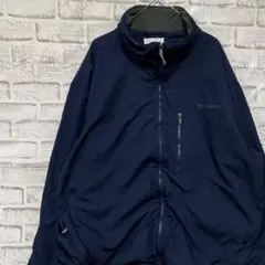 コロンビア　マウンテンパーカー中綿ネイビーXL ロゴ刺繍アウトドア1215