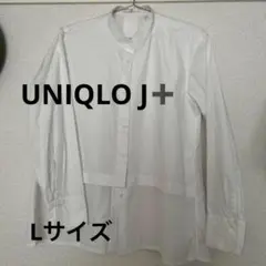 【人気】ユニクロ　J+ スーピマコットン　シャツ　レディース　Lサイズ 白