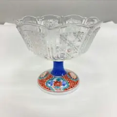 三洋陶器　龍峰窯 赤絵　高台小鉢　つみき 有田焼　切子　骨董　アンティーク 三洋陶器 龍峰窯 赤絵 高台小鉢 つみき 有田焼 切子 骨董 アンティーク