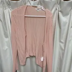 uniqlo C 長袖　薄手　カーディガン　ピンク