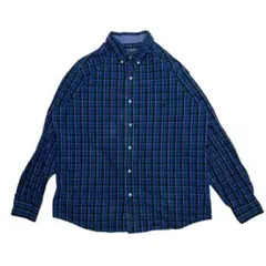 00s チャップスラルフローレン ブラックウォッチ 長袖BDシャツ メンズ2XL
