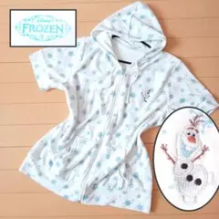 【ディズニー】アナと雪の女王 パーカー オラフ 白×水色 半袖のサムネイル