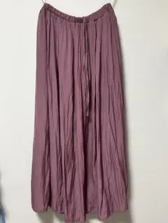 パープル ロングスカート 軽量素材