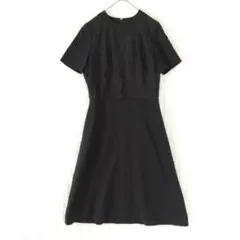 上品 Aライン ロングワンピース ブラック レース 刺繍 大きいサイズ 礼服