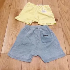 イエロー・グレー パンツセット　半ズボン男の子女の子　プティマイン
