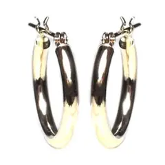 T-jms K10 10金 YG パイプ フープピアス 【2mmx15mm】