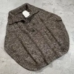 【MAYSON GREY】（2）定価18000円 アルパカ ケーブル ポンチョ