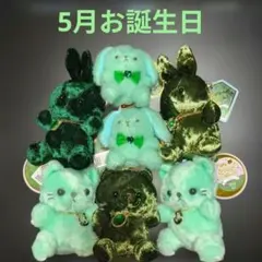 ハッピーバースデーカラー 5月 ラビット ベアー キャット 7個セット