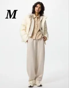 UNIQLO ドライスウェットカーブパンツ ナチュラル M 標準丈