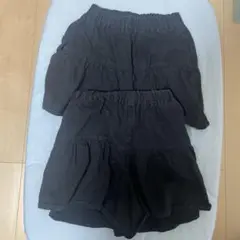 GU ブラック ハーフパンツ 2枚セット