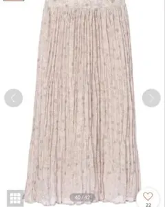 earth music &ecology フラワープリーツスカート　ロング