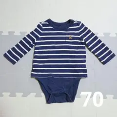 baby GAP ボーダーロンパース 70cm
