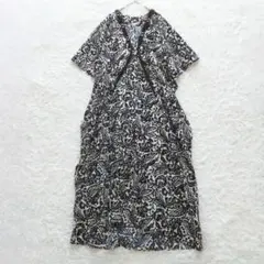 極美品❉ZARA エスニックプリントチュニックワンピース フリンジ XL