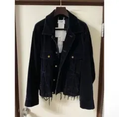 doublet CUT OFF VELVET BLOUSON "BLACK"のサムネイル