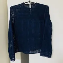 allureville アルアバイル 総レースブラウス ネイビーのサムネイル