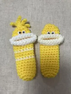 【ハンドメイド】リップケース　パクパクモンスター　選べるストラップ付きのサムネイル