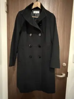 【美品】スタイルコムStyle comアンゴラ混ロングコート ブラックL11