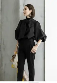 【新品未使用】　2way ボウタイブラウス　ブラック　フォーマル　セレモニー