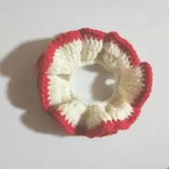 ハンドメイド シュシュ 編み物 毛糸