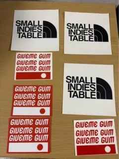 SMALL INDIES TABLE GIVE ME GUM ステッカーセット