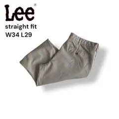 Lee ストレートフィット チノパンメキシコ製 34×29 ベージュ
