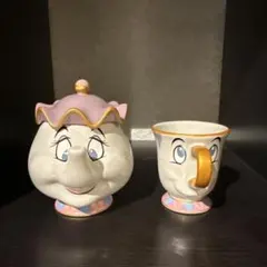 ディズニー【美女と野獣】ポット夫人&チップ　セット