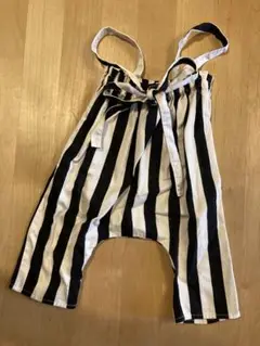 最終値下げ！ストライプリボン付きオーバーオールパンツ