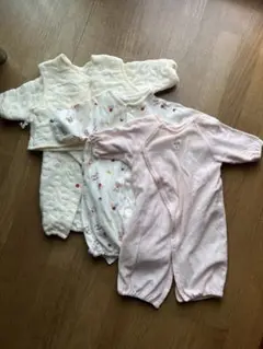 ロンパースセット（白・ピンク）