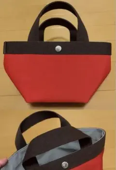 【美品】エルベシャプリエ 701C ミミニトート レッド✖️ブラウン