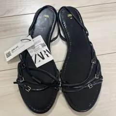 ZARA フラットストラップサンダル サイズ40