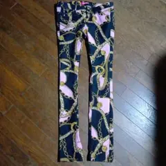Just Cavalli ジャストカヴァリブーツカットデニム 総柄 Sサイズ