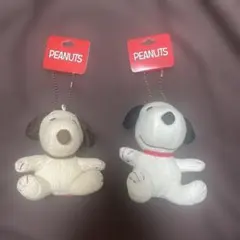 PEANUTS スヌーピー ニットぬいぐるみマスコット 2種セット