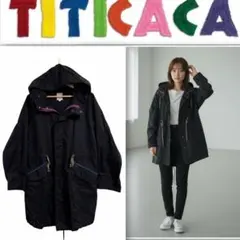 美品 チチカカ TITICACA マウンテンパーカー L 黒 モッズコートのサムネイル