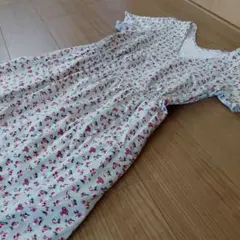 PAUL & JOE x UNIQLO　花柄 Vネック 半袖 ロングワンピースS