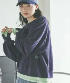 ニコアンド　レイヤーライクスウェットプルオーバー　Lサイズ