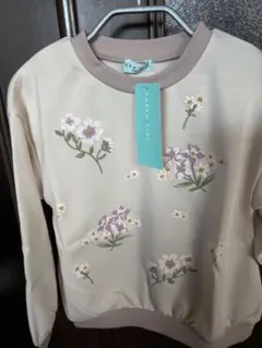 ハッカキッズ　花柄 ベージュ 130 未使用品