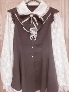 Secret Honey レース袖ラッフルセットアップ