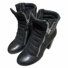 DIESEL 黒 ブーツ ヒール 36