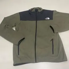 ノースフェイス　メンズ　XL カーキ　フリース　アウター　パーカー　緑