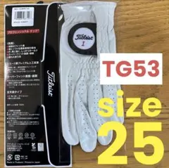 新品 タイトリスト　プロフェッショナルテック　 TG53 サイズ25 1枚②のサムネイル