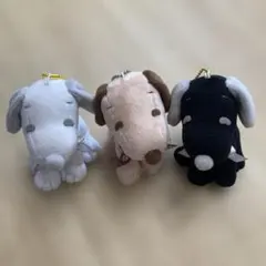 SNOOPY スヌーピー　ぬいぐるみキーホルダー　3匹　まとめ売り