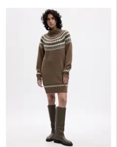 GAP フェアアイル タートルネック ミニ ニットワンピース ワンピース　XS